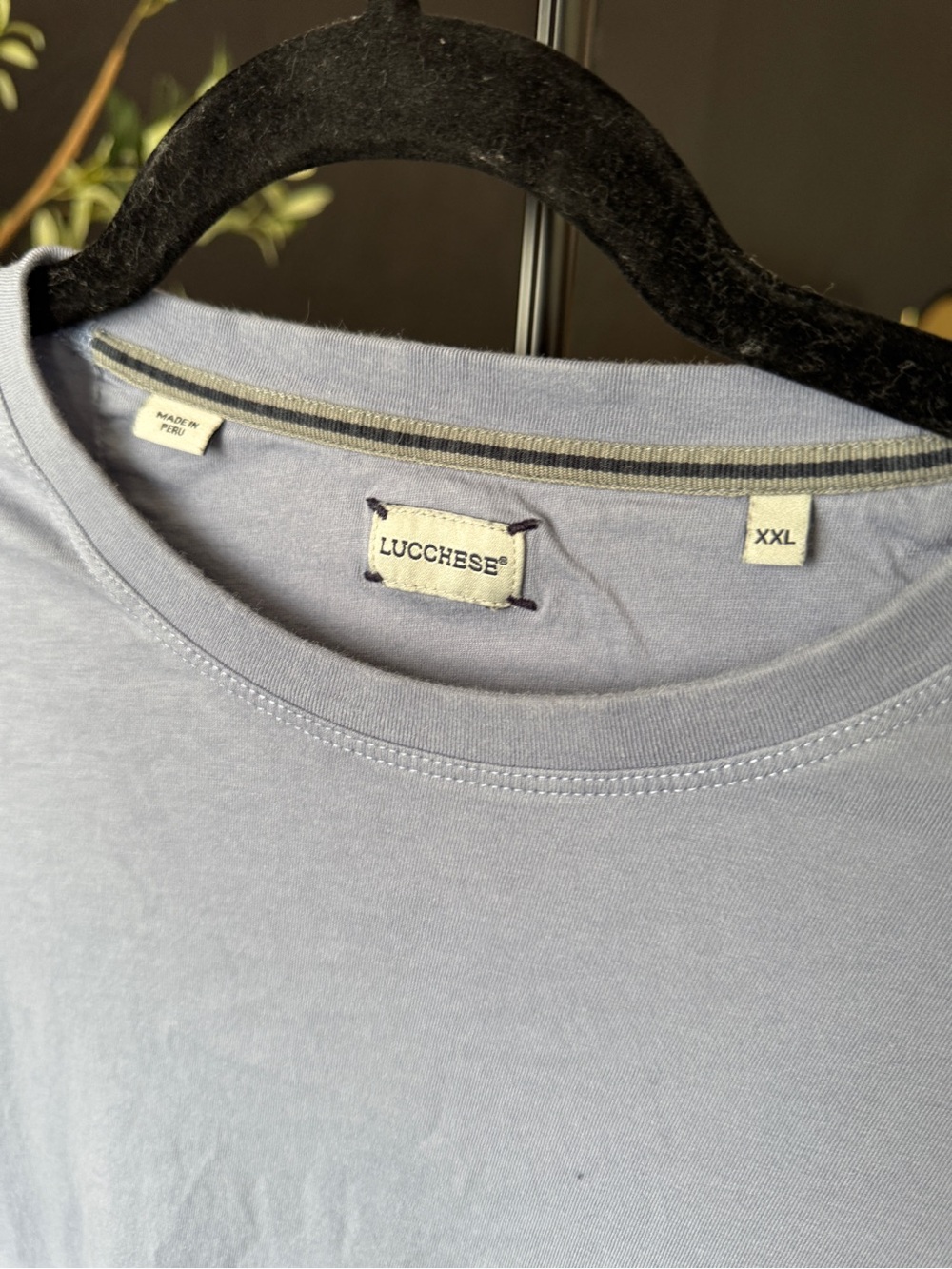 Lucchese Short-Sleeve Crewneck Tee in Pale Blue
